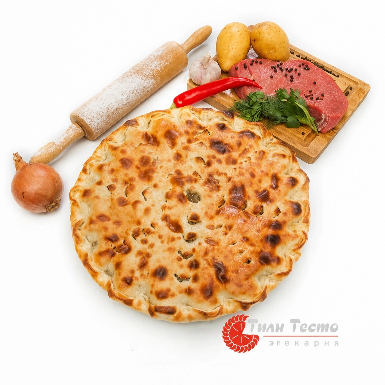Пирог с мясом и картофелем