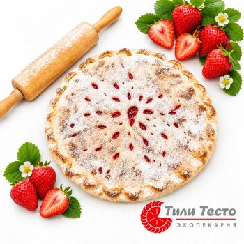 Осетинский пирог с клубникой